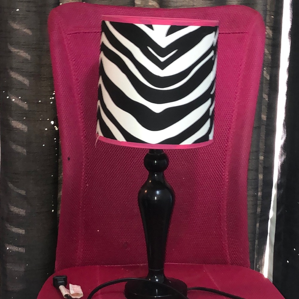 This pink zebra lamp